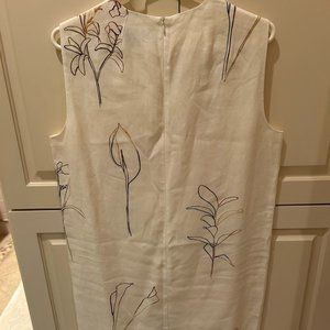 White Linen Theory Dress